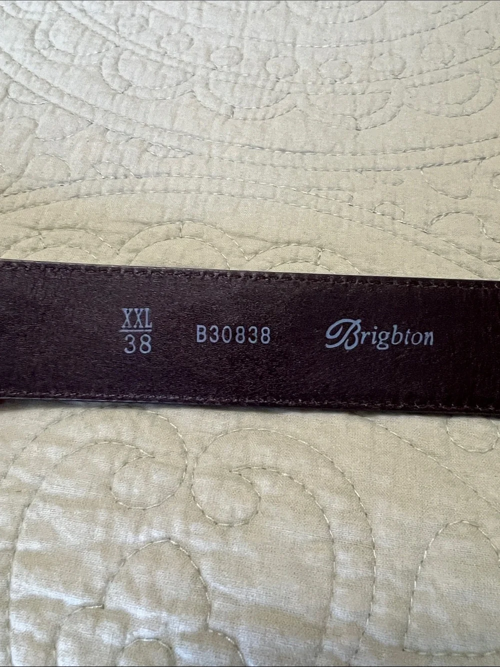 Brighton Dark Brown Leather Belt with Decorative Silver Buckle